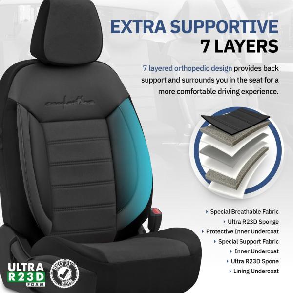 Auto Sitzbezug Set Universal Vorne und Hinten Komfortabel Komplett Set